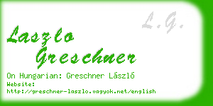 laszlo greschner business card